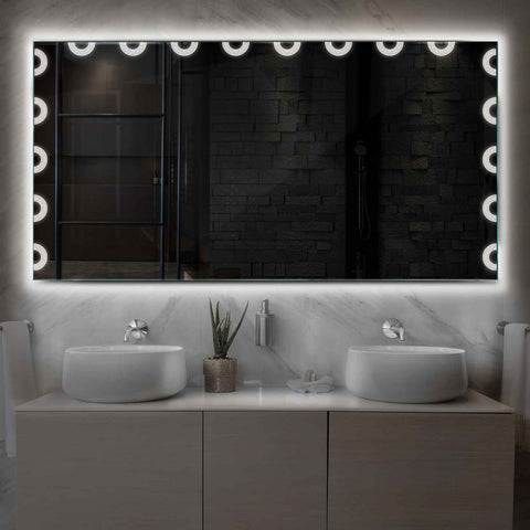 Oglinda LED Orizontala, Fara functii, LED 4000K Neutru - Gama Edge Model 4