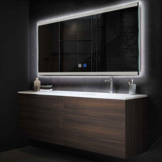 Oglinda LED Orizontala, Touch LED, Dimare, Dezaburire, LED 4000K Neutru - Gama Edge Model 8