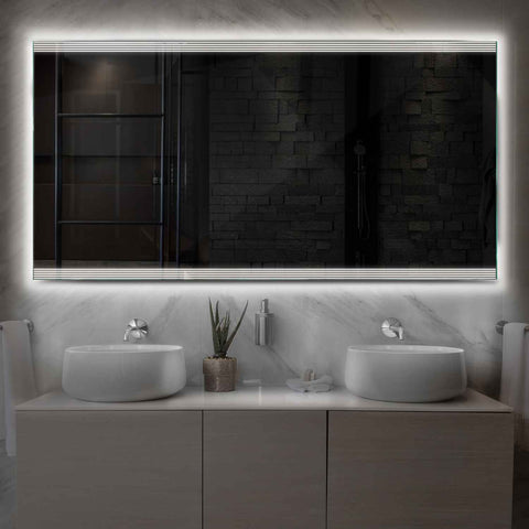 Oglinda LED Orizontala, Fara functii, LED 4000K Neutru - Gama Edge Model 8