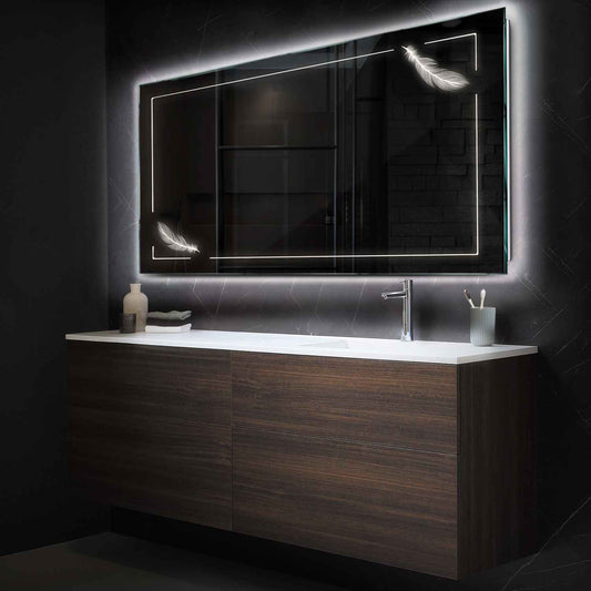 Oglinda LED Orizontala, Fara functii, LED 4000K Neutru - Gama Good Vibes Model 2