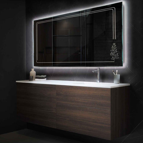Oglinda LED Orizontala, Fara functii, LED 4000K Neutru - Gama Good Vibes Model 3