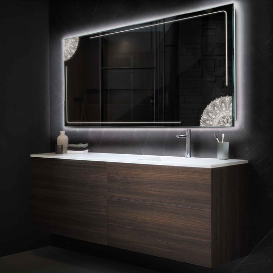 Oglinda LED Orizontala, Fara functii, LED 4000K Neutru - Gama Good Vibes Model 7