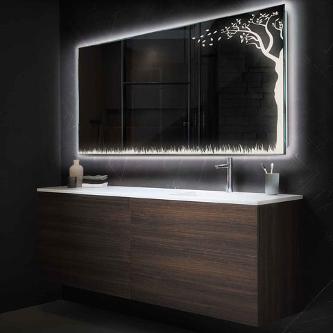 Oglinda LED Orizontala, Fara functii, LED 4000K Neutru - Gama Good Vibes Model 8