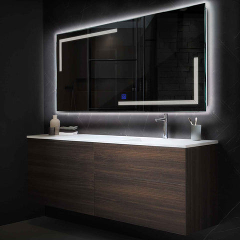 Oglinda LED Orizontala, Touch LED, Dimare, LED 4000K Neutru - Gama Minimal Model 2