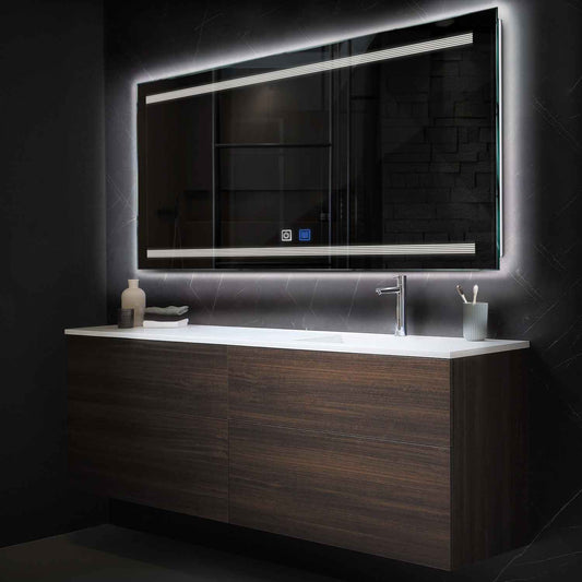 Oglinda LED Orizontala, Touch LED, Dimare, Dezaburire, LED 4000K Neutru - Gama Minimal Model 8