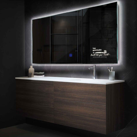 Oglinda LED Orizontala, Touch LED, Dimare, LED 4000K Neutru - Gama Motivated Model 3