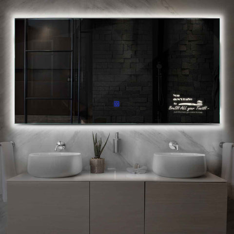 Oglinda LED Orizontala, Touch LED, Dimare, LED 4000K Neutru - Gama Motivated Model 3