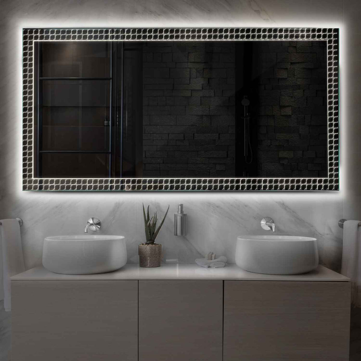 Oglinda LED Orizontala, Fara functii, LED 4000K Neutru - Gama Official Model 3