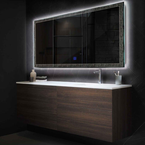 Oglinda LED Orizontala, Touch LED, Dimare, LED 4000K Neutru - Gama Simetria Model 6