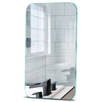 Oglinda simpla lipire prin adeziv Verticala colturi rotunjite R85 mm - Reyze