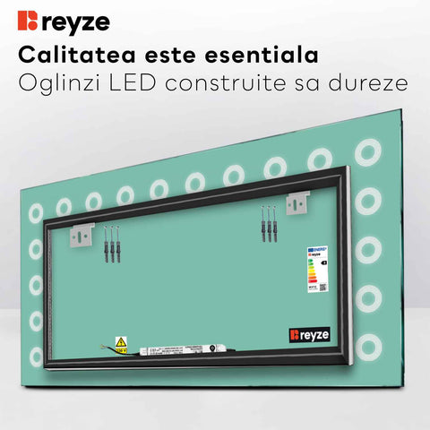 Oglinda LED Orizontala, Fara functii, LED 3000K Cald - Gama Minimal Model 4