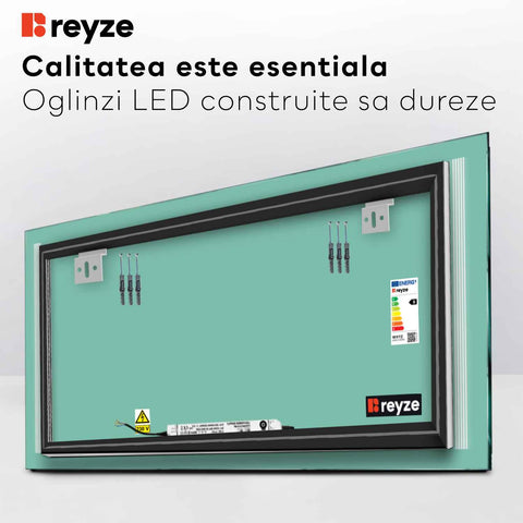 Oglinda LED Orizontala, Fara functii, LED 3000K Cald - Gama Minimal Model 7