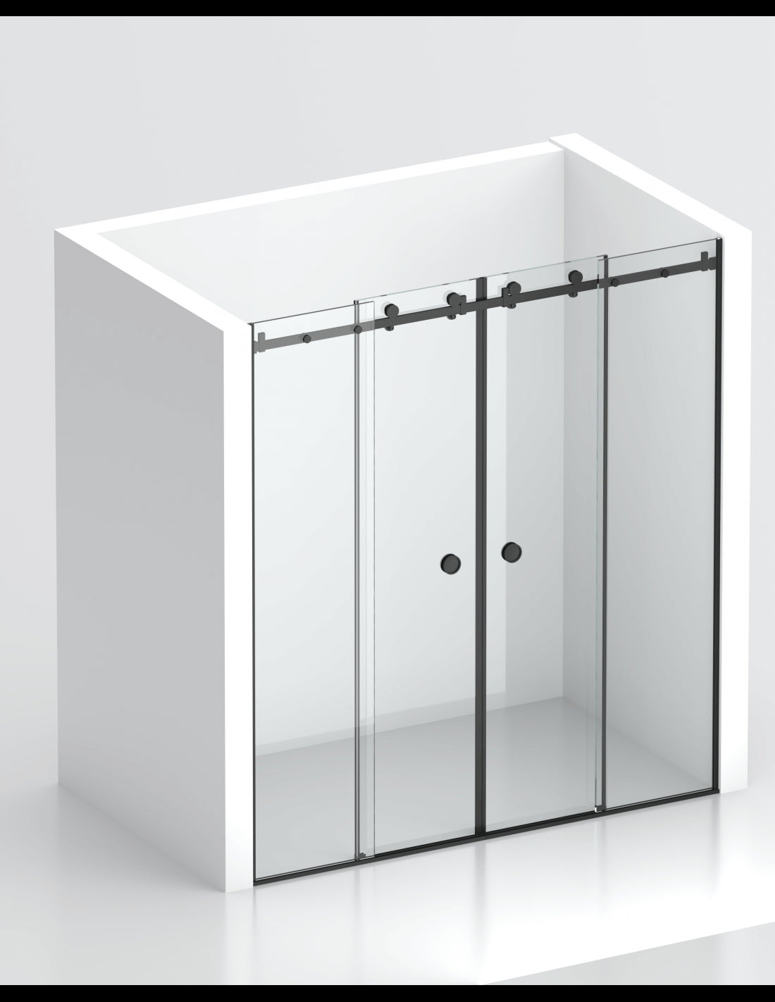 Cabina de dus cu doua usi culisante SPARKE model JACORE 10 BLACK