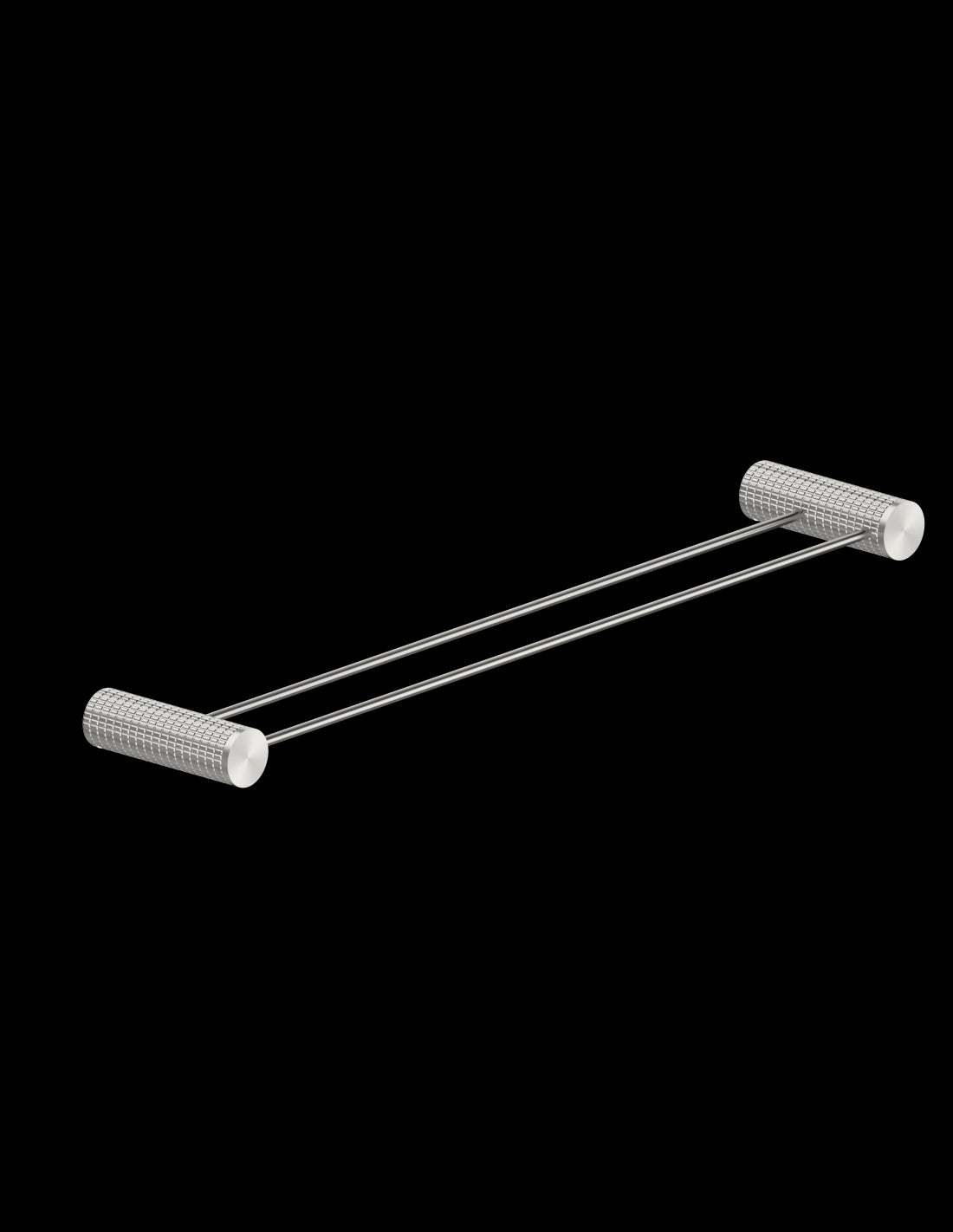 Suport pentru prosop cu doua sine 600mm lungime SPARKE model MIRATTO 06 BRUSHED NICKEL