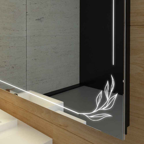 Oglinda LED Verticala, Fara functii, LED 6000K Rece - Gama Good Vibes Model 1