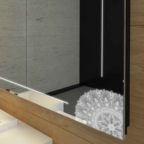 Oglinda LED Orizontala, Fara functii, LED 3000K Cald - Gama Good Vibes Model 7