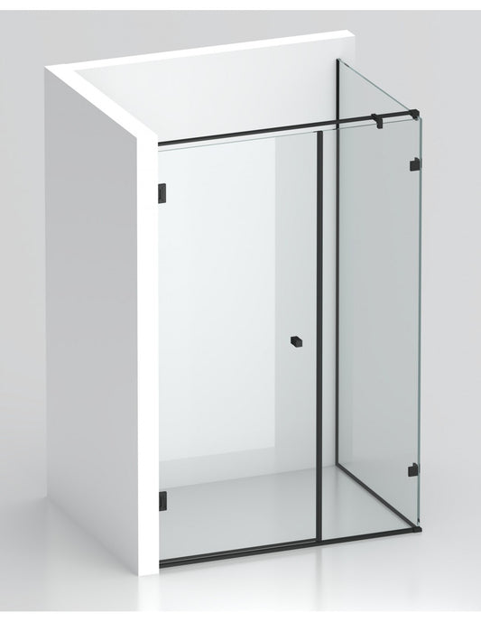 Cabina de dus cu balamale usi batante SPARKE model SENSY 10 BLACK