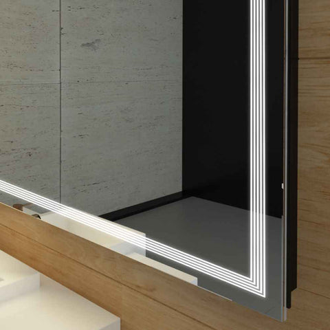 Oglinda LED Patrata, Fara functii, LED 3000K Cald - Gama Minimal Model 1