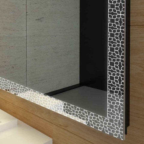 Oglinda LED Orizontala, Fara functii, LED 6000K Rece - Gama Official Model 1