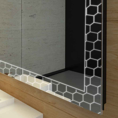 Oglinda LED Orizontala, Fara functii, LED 3000K Cald - Gama Official Model 7